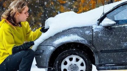 car in snow